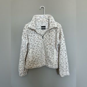 NWT Cheetah/Leopard Half Zip Crop Pullover Abercrombie And Fitch